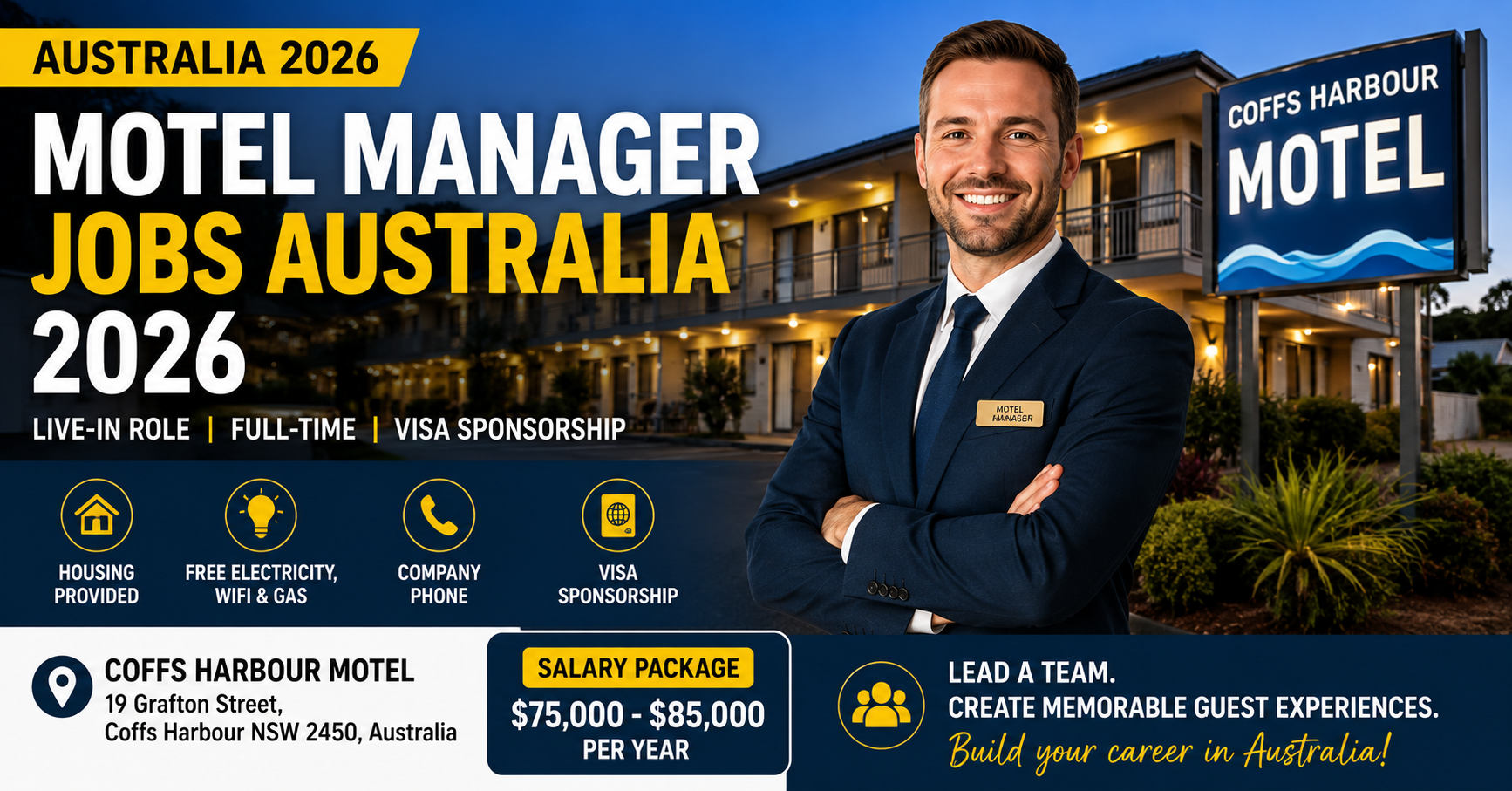 Professional Motel Manager at Coffs Harbour Motel Australia 2026
